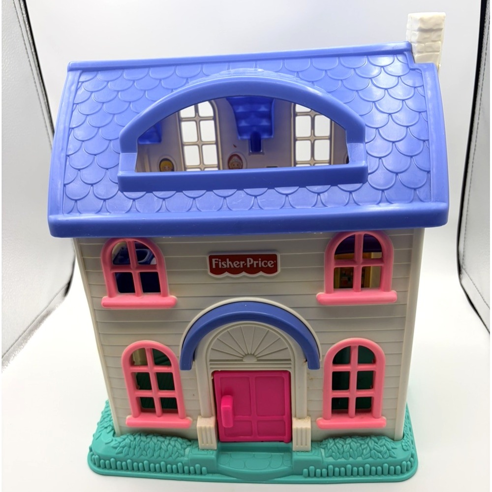 Fisher Price Vintage 1996 Little People Home Sweet Home Dollhouse & Accessories